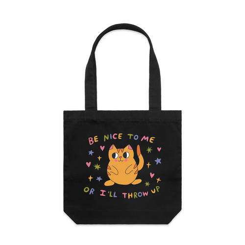 I'll Throw Up Tote by Lonely Kids Club. All clothing from our T-shirts to our shorts and hoodies are ethically made, and printed packed and shipped from Sydney.