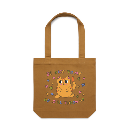 I'll Throw Up Tote by Lonely Kids Club. All clothing from our T-shirts to our shorts and hoodies are ethically made, and printed packed and shipped from Sydney.