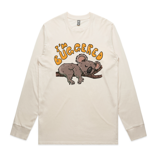 I'm Buggered Tee by Lonely Kids Club. All clothing from our T-shirts to our shorts and hoodies are ethically made, and printed packed and shipped from Sydney.
