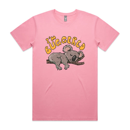 I'm Buggered Tee by Lonely Kids Club. All clothing from our T-shirts to our shorts and hoodies are ethically made, and printed packed and shipped from Sydney.