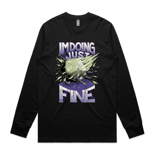 Doing Just Fine Tee by Lonely Kids Club. All clothing from our T-shirts to our shorts and hoodies are ethically made, and printed packed and shipped from Sydney.