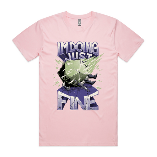 Doing Just Fine Tee by Lonely Kids Club. All clothing from our T-shirts to our shorts and hoodies are ethically made, and printed packed and shipped from Sydney.