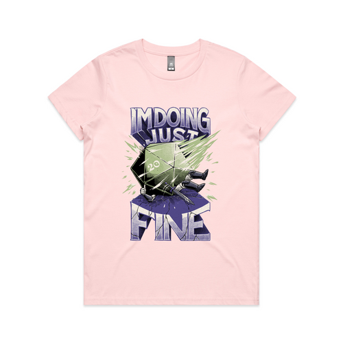 Doing Just Fine Tee by Lonely Kids Club. All clothing from our T-shirts to our shorts and hoodies are ethically made, and printed packed and shipped from Sydney.