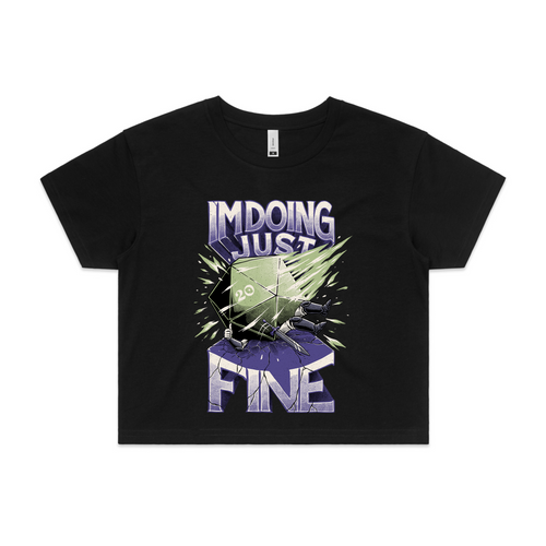 Doing Just Fine Tee by Lonely Kids Club. All clothing from our T-shirts to our shorts and hoodies are ethically made, and printed packed and shipped from Sydney.