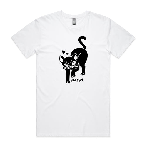 I'm Shy Tee by Lonely Kids Club. All clothing from our T-shirts to our shorts and hoodies are ethically made, and printed packed and shipped from Sydney.