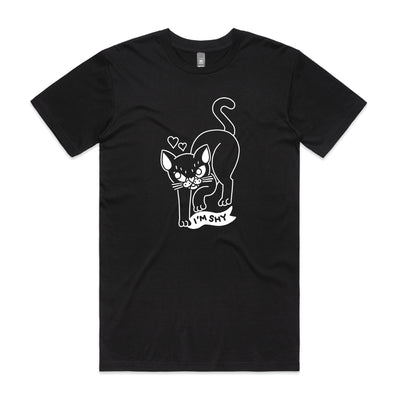 I'm Shy Tee by Lonely Kids Club. All clothing from our T-shirts to our shorts and hoodies are ethically made, and printed packed and shipped from Sydney.
