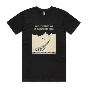 Imagining Some Things Tee by Lonely Kids Club. All clothing from our T-shirts to our shorts and hoodies are ethically made, and printed packed and shipped from Sydney.