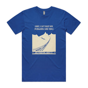 Imagining Some Things Tee by Lonely Kids Club. All clothing from our T-shirts to our shorts and hoodies are ethically made, and printed packed and shipped from Sydney.