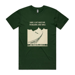Imagining Some Things Tee by Lonely Kids Club. All clothing from our T-shirts to our shorts and hoodies are ethically made, and printed packed and shipped from Sydney.