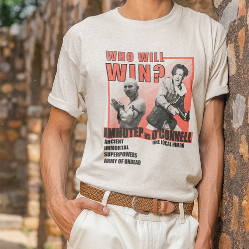 Imhotep vs O'Connell Tee by Lonely Kids Club. All clothing from our T-shirts to our shorts and hoodies are ethically made, and printed packed and shipped from Sydney.