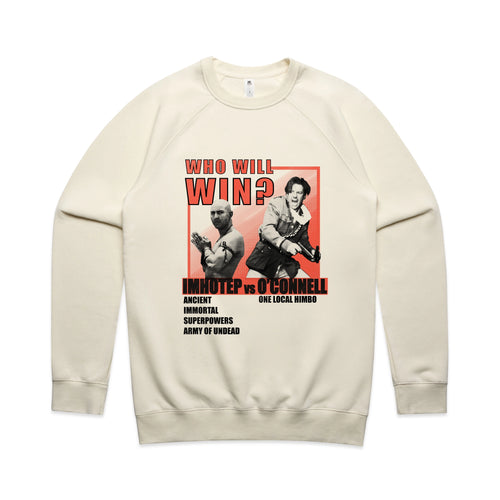 Imhotep vs O'Connell Jumper by Lonely Kids Club. All clothing from our T-shirts to our shorts and hoodies are ethically made, and printed packed and shipped from Sydney.