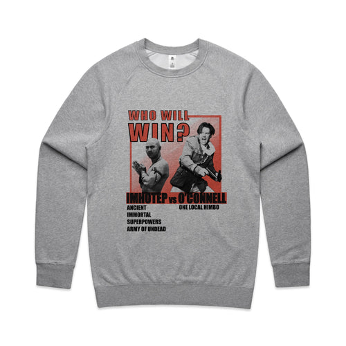 Imhotep vs O'Connell Jumper by Lonely Kids Club. All clothing from our T-shirts to our shorts and hoodies are ethically made, and printed packed and shipped from Sydney.