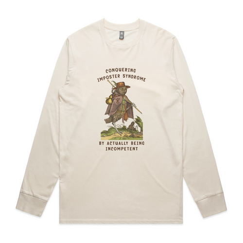 Imposter Syndrome Tee by Lonely Kids Club. All clothing from our T-shirts to our shorts and hoodies are ethically made, and printed packed and shipped from Sydney.