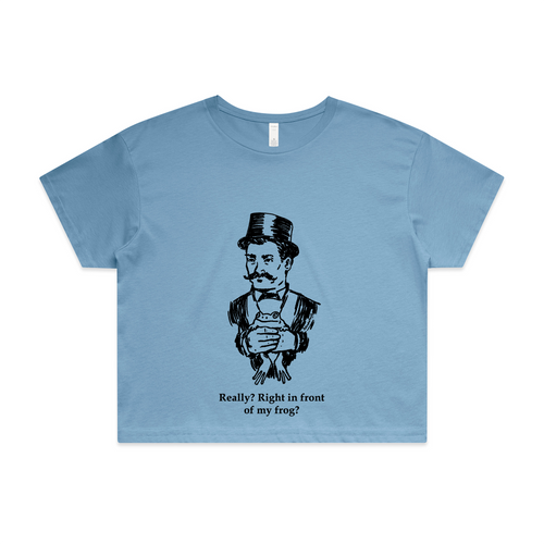 In Front Of My Frog Tee by Lonely Kids Club. All clothing from our T-shirts to our shorts and hoodies are ethically made, and printed packed and shipped from Sydney.