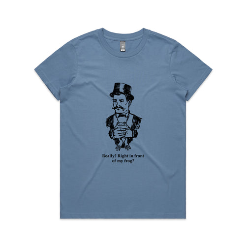 In Front Of My Frog Tee by Lonely Kids Club. All clothing from our T-shirts to our shorts and hoodies are ethically made, and printed packed and shipped from Sydney.