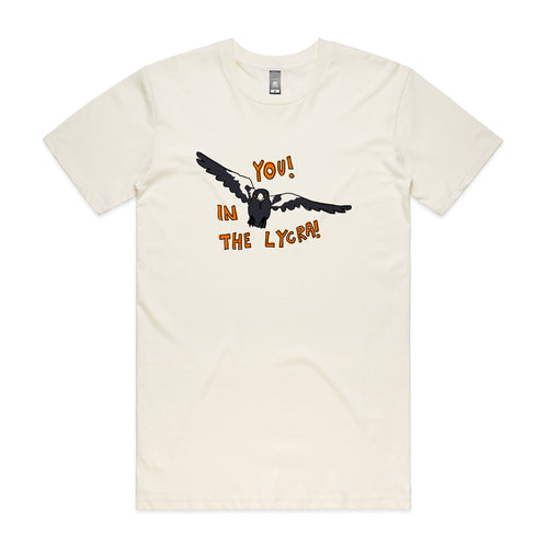 In The Lycra Tee by Lonely Kids Club. All clothing from our T-shirts to our shorts and hoodies are ethically made, and printed packed and shipped from Sydney.