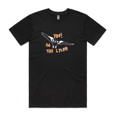In The Lycra Tee by Lonely Kids Club. All clothing from our T-shirts to our shorts and hoodies are ethically made, and printed packed and shipped from Sydney.