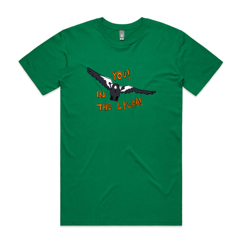 In The Lycra Tee by Lonely Kids Club. All clothing from our T-shirts to our shorts and hoodies are ethically made, and printed packed and shipped from Sydney.