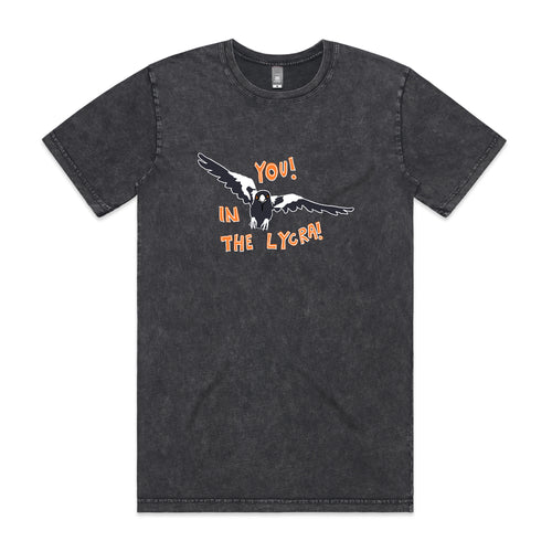 In The Lycra Tee by Lonely Kids Club. All clothing from our T-shirts to our shorts and hoodies are ethically made, and printed packed and shipped from Sydney.