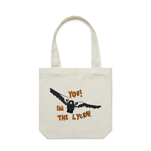 In The Lycra Tote by Lonely Kids Club. All clothing from our T-shirts to our shorts and hoodies are ethically made, and printed packed and shipped from Sydney.