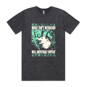 Inevitably Repeat Tee by Lonely Kids Club. All clothing from our T-shirts to our shorts and hoodies are ethically made, and printed packed and shipped from Sydney.