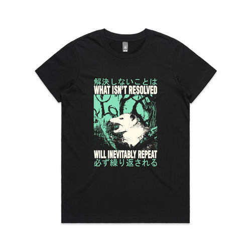 Inevitably Repeat Tee by Lonely Kids Club. All clothing from our T-shirts to our shorts and hoodies are ethically made, and printed packed and shipped from Sydney.