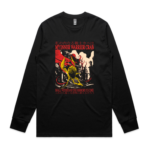 Inner Warrior Crab Tee by Lonely Kids Club. All clothing from our T-shirts to our shorts and hoodies are ethically made, and printed packed and shipped from Sydney.