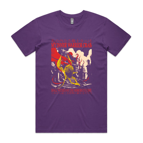 Inner Warrior Crab Tee by Lonely Kids Club. All clothing from our T-shirts to our shorts and hoodies are ethically made, and printed packed and shipped from Sydney.