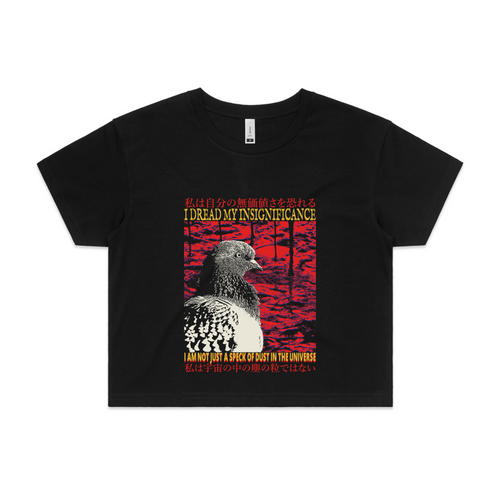 Insignificance Tee by Lonely Kids Club. All clothing from our T-shirts to our shorts and hoodies are ethically made, and printed packed and shipped from Sydney.