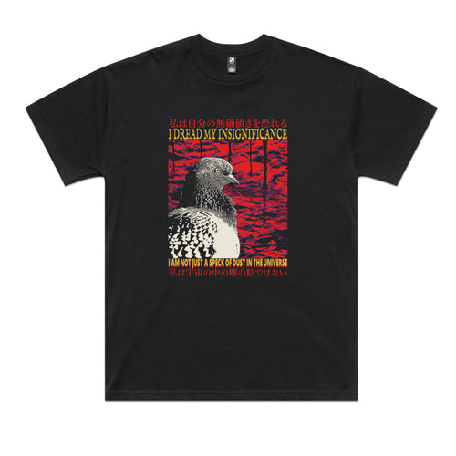 Insignificance Tee by Lonely Kids Club. All clothing from our T-shirts to our shorts and hoodies are ethically made, and printed packed and shipped from Sydney.
