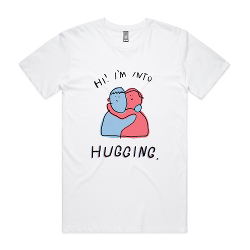 Into Hugging Tee by Lonely Kids Club. All clothing from our T-shirts to our shorts and hoodies are ethically made, and printed packed and shipped from Sydney.