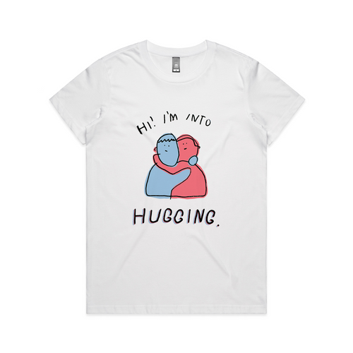 Into Hugging Tee by Lonely Kids Club. All clothing from our T-shirts to our shorts and hoodies are ethically made, and printed packed and shipped from Sydney.