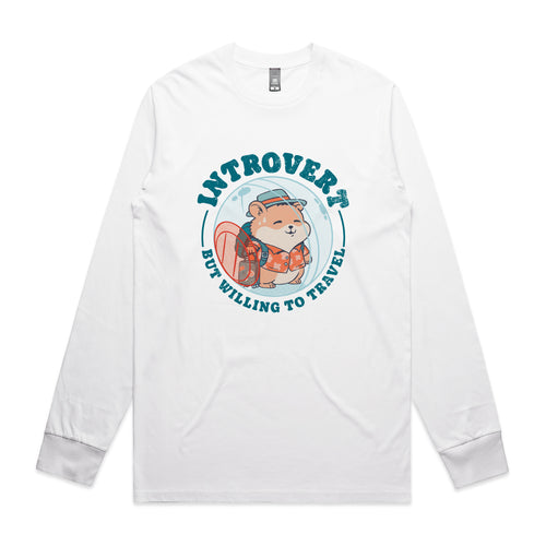 Introvert Will Travel Tee by Lonely Kids Club. All clothing from our T-shirts to our shorts and hoodies are ethically made, and printed packed and shipped from Sydney.