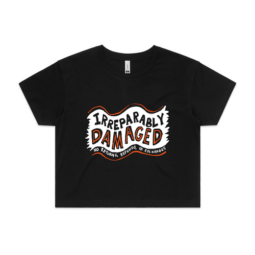 Irreparably Damaged Tee by Lonely Kids Club. All clothing from our T-shirts to our shorts and hoodies are ethically made, and printed packed and shipped from Sydney.