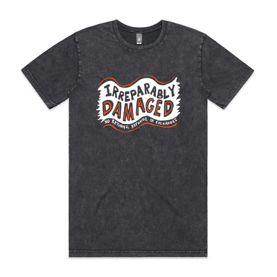 Irreparably Damaged Tee by Lonely Kids Club. All clothing from our T-shirts to our shorts and hoodies are ethically made, and printed packed and shipped from Sydney.