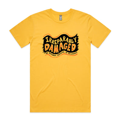Irreparably Damaged Tee by Lonely Kids Club. All clothing from our T-shirts to our shorts and hoodies are ethically made, and printed packed and shipped from Sydney.