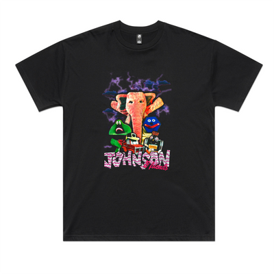 Johnson & Friends Oversized Tee by Lonely Kids Club. All clothing from our T-shirts to our shorts and hoodies are ethically made, and printed packed and shipped from Sydney.