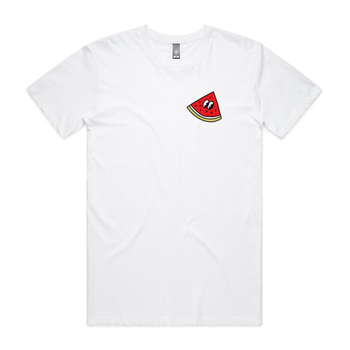 Judgy Melon Tee by Lonely Kids Club. All clothing from our T-shirts to our shorts and hoodies are ethically made, and printed packed and shipped from Sydney.