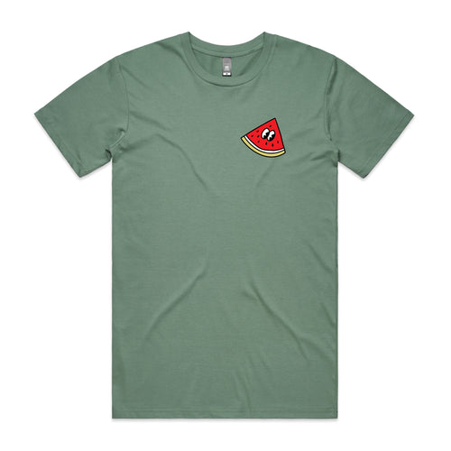 Judgy Melon Tee by Lonely Kids Club. All clothing from our T-shirts to our shorts and hoodies are ethically made, and printed packed and shipped from Sydney.