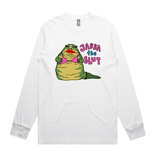 Jabba The Slut Shirt. Printed in Sydney on premium T-shirts by Lonely Kids Club.