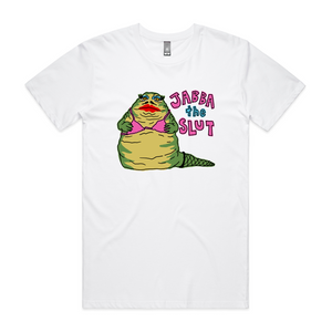 Jabba The Slut Shirt. Printed in Sydney on premium T-shirts by Lonely Kids Club.