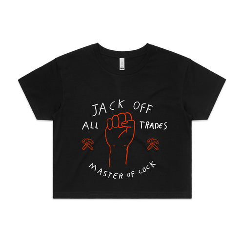 Jack Off All Trades Tee by Lonely Kids Club. All clothing from our T-shirts to our shorts and hoodies are ethically made, and printed packed and shipped from Sydney.