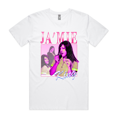 Ja'mie King Retro Tee by Lonely Kids Club. All clothing from our T-shirts to our shorts and hoodies are ethically made, and printed packed and shipped from Sydney.