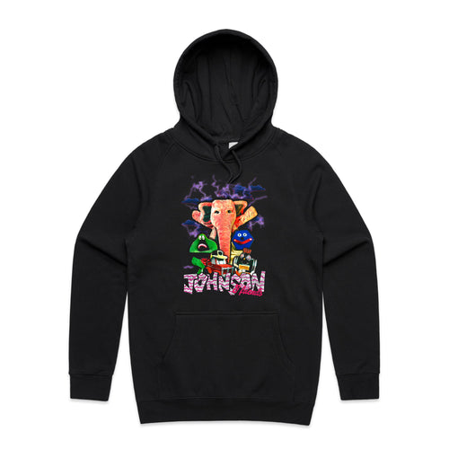 Johnson & Friends Hoodie by Lonely Kids Club. All clothing from our T-shirts to our shorts and hoodies are ethically made, and printed packed and shipped from Sydney.
