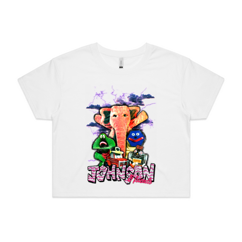 Johnson and Friends Tee by Lonely Kids Club. All clothing from our T-shirts to our shorts and hoodies are ethically made, and printed packed and shipped from Sydney.