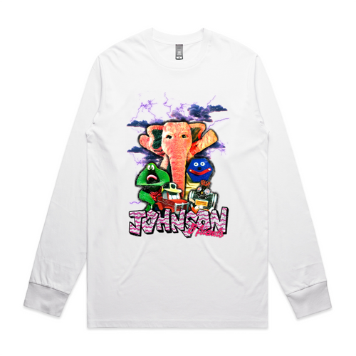 Johnson and Friends Tee by Lonely Kids Club. All clothing from our T-shirts to our shorts and hoodies are ethically made, and printed packed and shipped from Sydney.