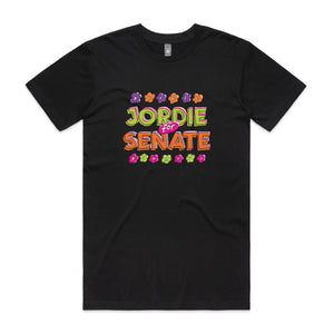 Jordie For Senate Tee by Lonely Kids Club. All clothing from our T-shirts to our shorts and hoodies are ethically made, and printed packed and shipped from Sydney.