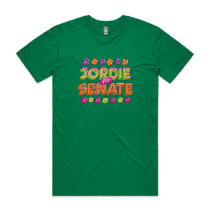 Jordie For Senate Tee by Lonely Kids Club. All clothing from our T-shirts to our shorts and hoodies are ethically made, and printed packed and shipped from Sydney.