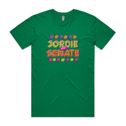 Jordie For Senate Tee by Lonely Kids Club. All clothing from our T-shirts to our shorts and hoodies are ethically made, and printed packed and shipped from Sydney.