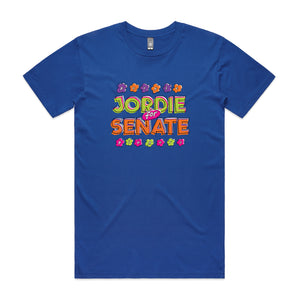 Jordie For Senate Tee by Lonely Kids Club. All clothing from our T-shirts to our shorts and hoodies are ethically made, and printed packed and shipped from Sydney.